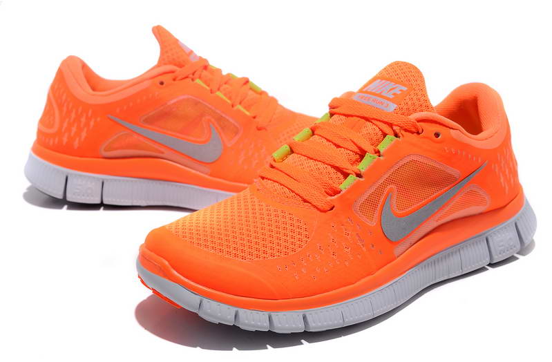 Nike Free run Womens Shoes 5.0 breathable Orange Gray (1)